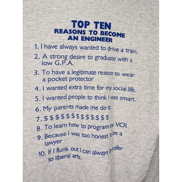 Vintage 90s Hanes Albert Einstein Engineer Graphic Tee / Size L / Made in USA - Picture 4 of 7